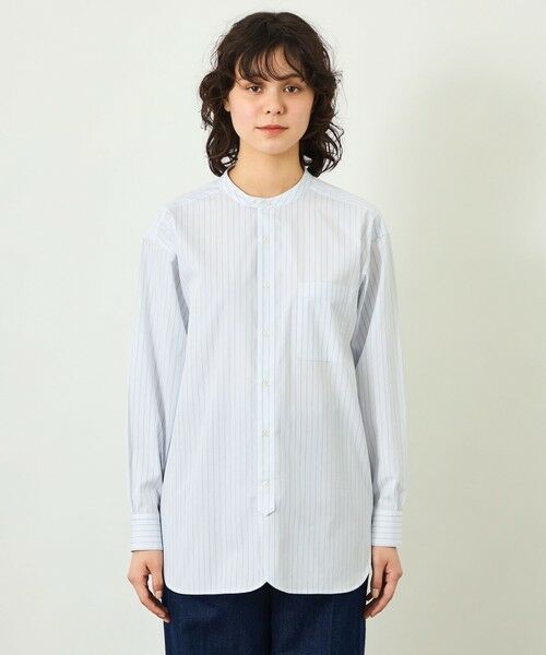 MACKINTOSH PHILOSOPHY / マッキントッシュ フィロソフィー シャツ・ブラウス | 【GREY LABEL】バンドカラーパターンドシャツ | 詳細4