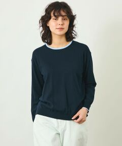 MACKINTOSH PHILOSOPHY / マッキントッシュ フィロソフィー ニット・セーター | 【GREY LABEL】バイカラークルーネックニット
