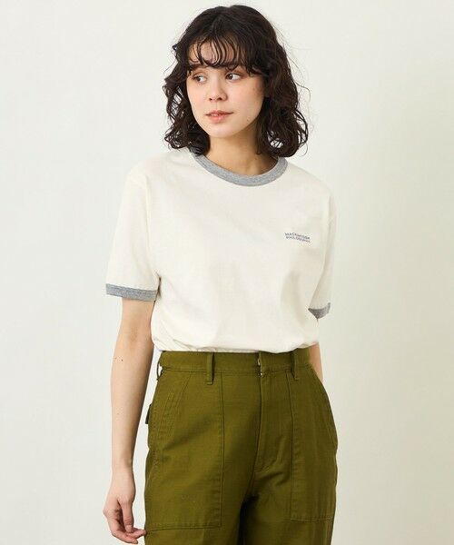 MACKINTOSH PHILOSOPHY / マッキントッシュ フィロソフィー カットソー | GREY LABEL リンガーロゴTシャツ（オフホワイト1）