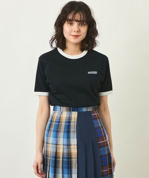 MACKINTOSH PHILOSOPHY / マッキントッシュ フィロソフィー カットソー | GREY LABEL リンガーロゴTシャツ（ブラック1）