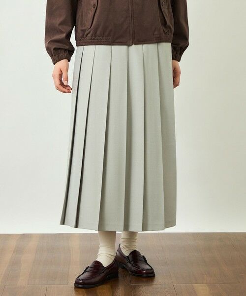 MACKINTOSH PHILOSOPHY / マッキントッシュ フィロソフィー ロング・マキシ丈スカート | 【GREY LABEL】ビエラプリーツスカート（グレー2）