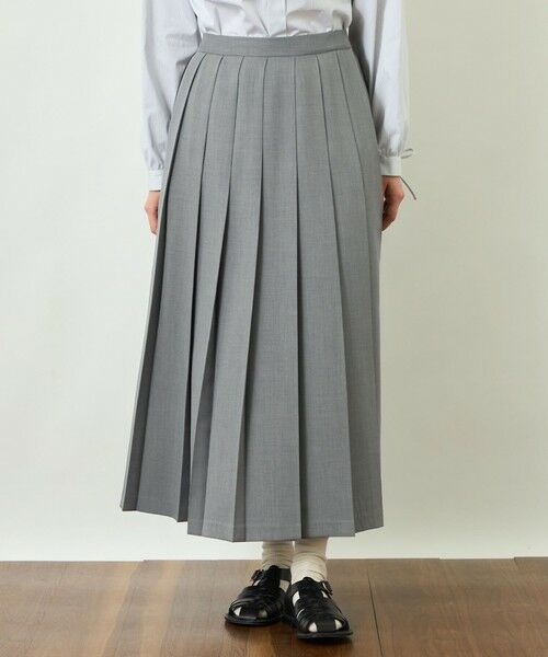 MACKINTOSH PHILOSOPHY / マッキントッシュ フィロソフィー ロング・マキシ丈スカート | 【GREY LABEL】ビエラプリーツスカート（チャコールグレー1）