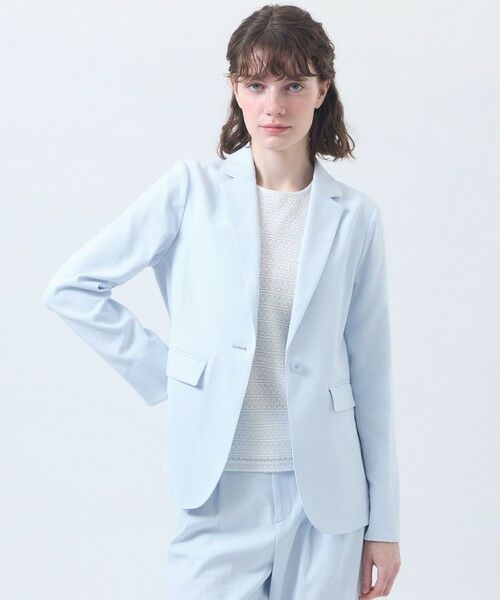 MACKINTOSH PHILOSOPHY / マッキントッシュ フィロソフィー ノーカラージャケット | 【MP STANDARD JACKET】DRY OXFORD製（ブルー1）