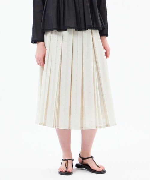 MACKINTOSH PHILOSOPHY / マッキントッシュ フィロソフィー ロング・マキシ丈スカート | 【WEB&一部店舗限定】【WILLINGHAM SKIRT】トリプルドットプリーツ（オフホワイト2）