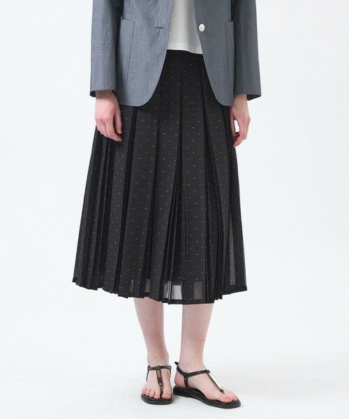 MACKINTOSH PHILOSOPHY / マッキントッシュ フィロソフィー ロング・マキシ丈スカート | 【WEB&一部店舗限定】【WILLINGHAM SKIRT】トリプルドットプリーツ（ブラック1）