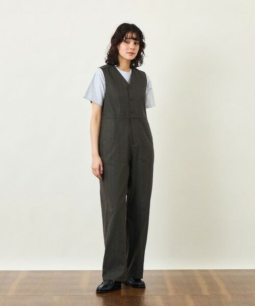 MACKINTOSH PHILOSOPHY / マッキントッシュ フィロソフィー ロング・マキシ丈ワンピース | GREY LABEL リネンコットンヘリンボン　ジャンプスーツ | 詳細2