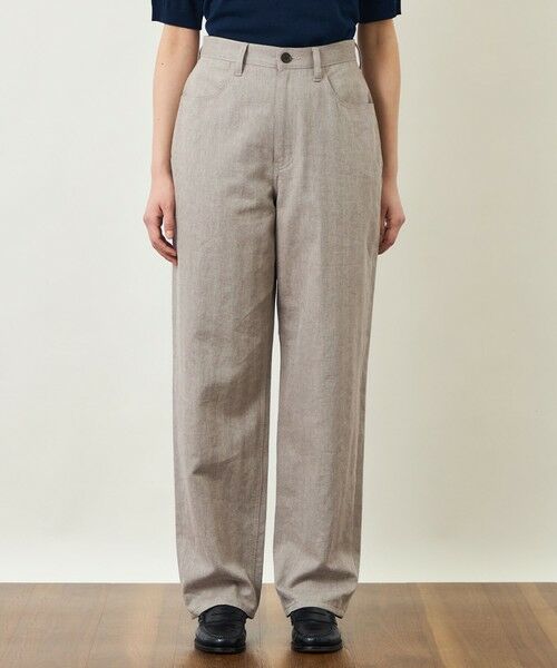 MACKINTOSH PHILOSOPHY / マッキントッシュ フィロソフィー その他パンツ | GREY LABEL リネンコットンヘリンボン　ワイドパンツ | 詳細3