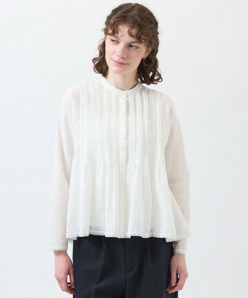 MACKINTOSH PHILOSOPHY / マッキントッシュ フィロソフィー シャツ・ブラウス | 【WEB&一部店舗限定】コットンシルクレースブラウス（オフホワイト1）