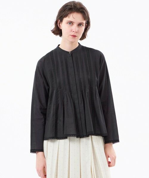 MACKINTOSH PHILOSOPHY / マッキントッシュ フィロソフィー シャツ・ブラウス | 【WEB&一部店舗限定】コットンシルクレースブラウス（ブラック1）