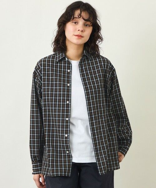 MACKINTOSH PHILOSOPHY / マッキントッシュ フィロソフィー シャツ・ブラウス | GREY LABEL ボイルチェックレギュラーカラーシャツ（ブラウン3）