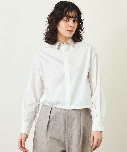 MACKINTOSH PHILOSOPHY / マッキントッシュ フィロソフィー シャツ・ブラウス | GREY LABEL サイドリボンクロップドシャツ（ホワイト1）