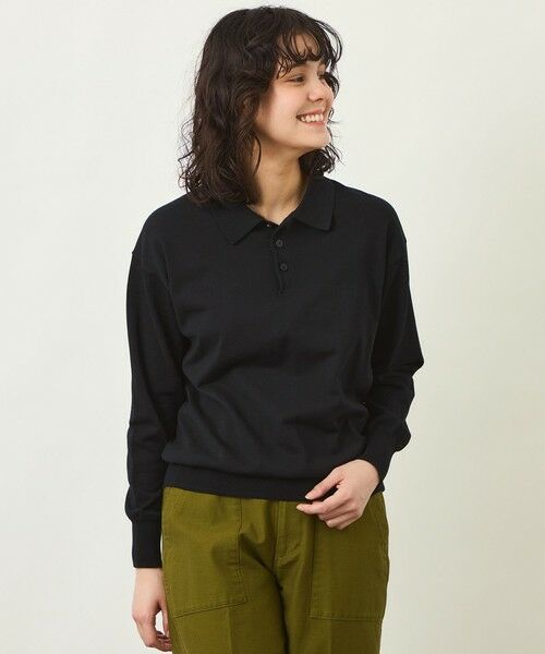 MACKINTOSH PHILOSOPHY / マッキントッシュ フィロソフィー ニット・セーター | GREY LABEL ラインニットポロ（ブラック1）