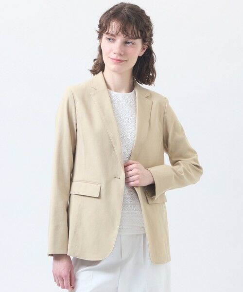 MACKINTOSH PHILOSOPHY / マッキントッシュ フィロソフィー ノーカラージャケット | （ベージュ1）