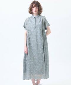 MACKINTOSH PHILOSOPHY / マッキントッシュ フィロソフィー ロング・マキシ丈ワンピース | 【予約販売】Snowblue Garden サイドギャザーワンピース