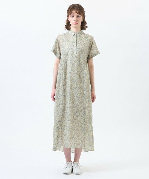 MACKINTOSH PHILOSOPHY / マッキントッシュ フィロソフィー ロング・マキシ丈ワンピース | 【予約販売】Snowblue Garden サイドギャザーワンピース | 詳細3