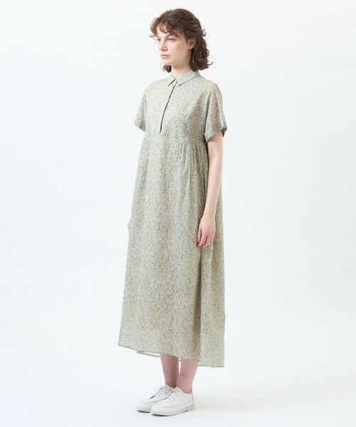 MACKINTOSH PHILOSOPHY / マッキントッシュ フィロソフィー ロング・マキシ丈ワンピース | 【予約販売】Snowblue Garden サイドギャザーワンピース | 詳細4