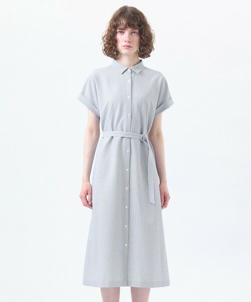 MACKINTOSH PHILOSOPHY / マッキントッシュ フィロソフィー ロング・マキシ丈ワンピース | サマーサッカーシャツワンピース | 詳細4