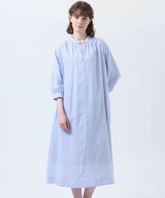 リネンミックスサックドレス