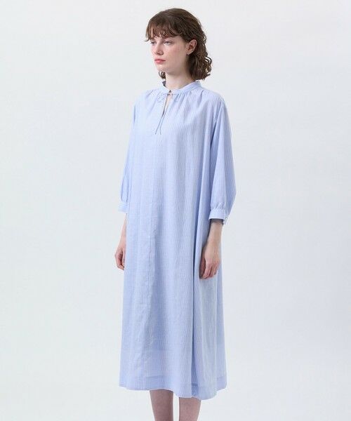 MACKINTOSH PHILOSOPHY / マッキントッシュ フィロソフィー ロング・マキシ丈ワンピース | リネンミックスサックドレス | 詳細4