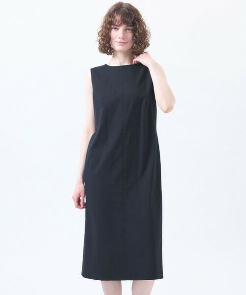 MACKINTOSH PHILOSOPHY / マッキントッシュ フィロソフィー ロング・マキシ丈ワンピース | ドライオックスフォードコクーンワンピース（ネイビー3）