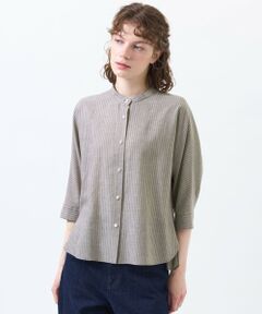 MACKINTOSH PHILOSOPHY / マッキントッシュ フィロソフィー シャツ・ブラウス | リネンミックスバンドカラーブラウス