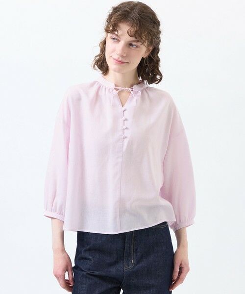 MACKINTOSH PHILOSOPHY / マッキントッシュ フィロソフィー シャツ・ブラウス | リネンミックススキッパーブラウス（ピンク3）