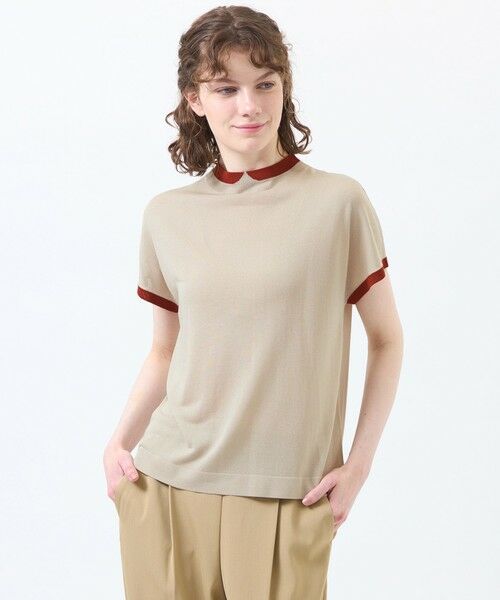 MACKINTOSH PHILOSOPHY / マッキントッシュ フィロソフィー ニット・セーター | 【Cleric Collar Knit】シアードルマン（ベージュ3）