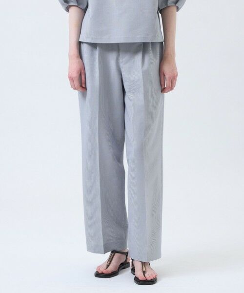 MACKINTOSH PHILOSOPHY / マッキントッシュ フィロソフィー その他パンツ | サマーサッカーワイドタックパンツ（ブルー6）