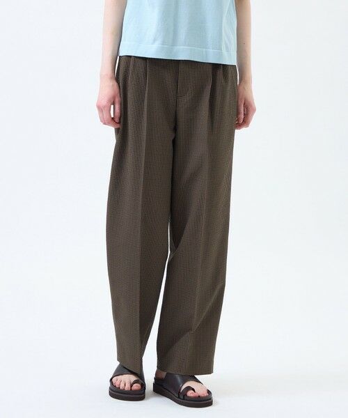 MACKINTOSH PHILOSOPHY / マッキントッシュ フィロソフィー その他パンツ | サマーサッカーワイドタックパンツ（ブラウン2）