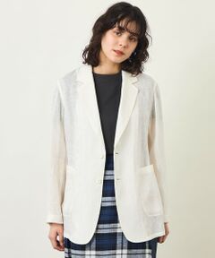 MACKINTOSH PHILOSOPHY / マッキントッシュ フィロソフィー ノーカラージャケット | GREY LABEL リネンメッシュシアージャケット