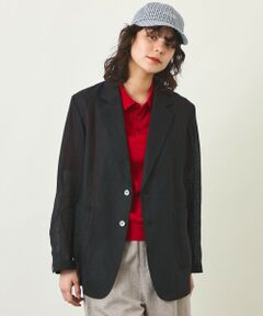 MACKINTOSH PHILOSOPHY / マッキントッシュ フィロソフィー ノーカラージャケット | GREY LABEL リネンメッシュシアージャケット