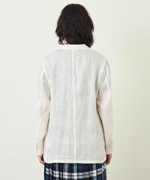 MACKINTOSH PHILOSOPHY / マッキントッシュ フィロソフィー ノーカラージャケット | GREY LABEL リネンメッシュシアージャケット | 詳細5