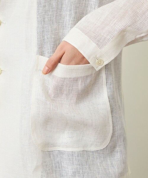 MACKINTOSH PHILOSOPHY / マッキントッシュ フィロソフィー ノーカラージャケット | GREY LABEL リネンメッシュシアージャケット | 詳細6