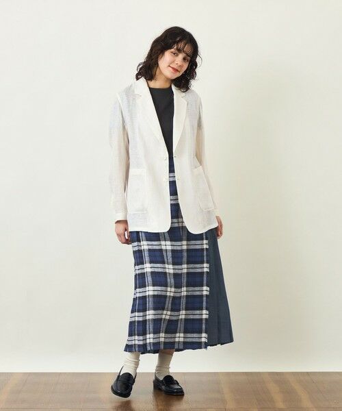 MACKINTOSH PHILOSOPHY / マッキントッシュ フィロソフィー ノーカラージャケット | GREY LABEL リネンメッシュシアージャケット | 詳細1