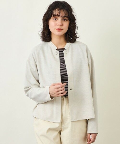 MACKINTOSH PHILOSOPHY / マッキントッシュ フィロソフィー ブルゾン | GREY LABEL ドライタッチオックス スタンドカラージャケット（ベージュ1）