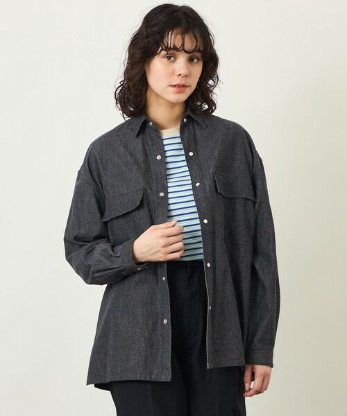 MACKINTOSH PHILOSOPHY / マッキントッシュ フィロソフィー シャツ・ブラウス | GREY LABEL ライトデニムワークシャツ（ブラック1）