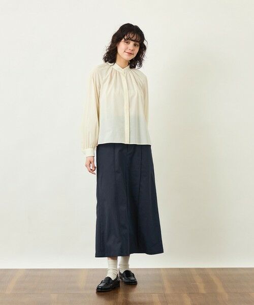 MACKINTOSH PHILOSOPHY / マッキントッシュ フィロソフィー シャツ・ブラウス | GREY LABEL スタンドカラーギャザーシャツ | 詳細1