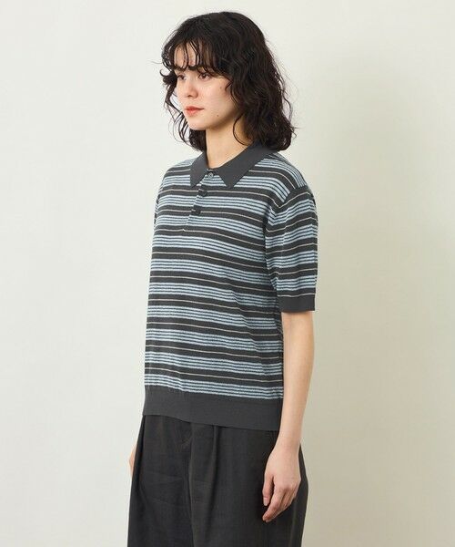 MACKINTOSH PHILOSOPHY / マッキントッシュ フィロソフィー ニット・セーター | 【GREY LABEL】リネンミックスボーダーポロニット | 詳細4