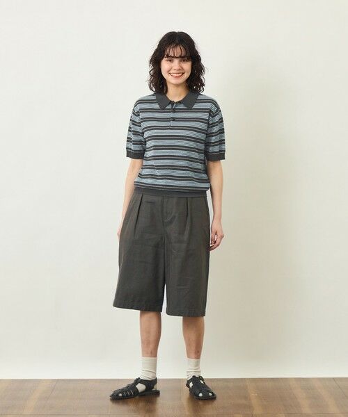 MACKINTOSH PHILOSOPHY / マッキントッシュ フィロソフィー ニット・セーター | 【GREY LABEL】リネンミックスボーダーポロニット | 詳細1