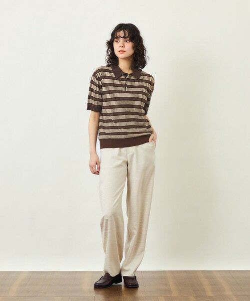 MACKINTOSH PHILOSOPHY / マッキントッシュ フィロソフィー ニット・セーター | 【GREY LABEL】リネンミックスボーダーポロニット | 詳細2