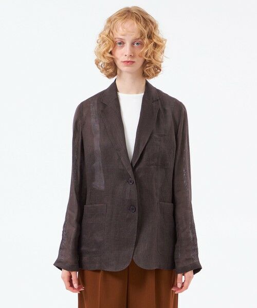 MACKINTOSH PHILOSOPHY / マッキントッシュ フィロソフィー ノーカラージャケット | 【UPTON JACKET(アップトン ジャケット)】リネンメッシュ | 詳細3