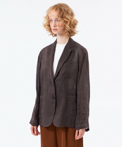 MACKINTOSH PHILOSOPHY / マッキントッシュ フィロソフィー ノーカラージャケット | 【UPTON JACKET(アップトン ジャケット)】リネンメッシュ | 詳細4