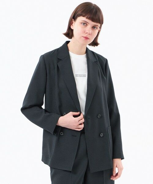 MACKINTOSH PHILOSOPHY / マッキントッシュ フィロソフィー ノーカラージャケット | 【WEB&一部店舗限定】ドライタッチオックスジャケット(ネイビー3)