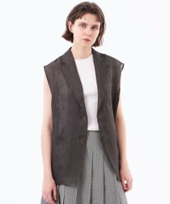 MACKINTOSH PHILOSOPHY / マッキントッシュ フィロソフィー ブルゾン | 【UPTON GILET（アップトン ジレ）】リネンメッシュ