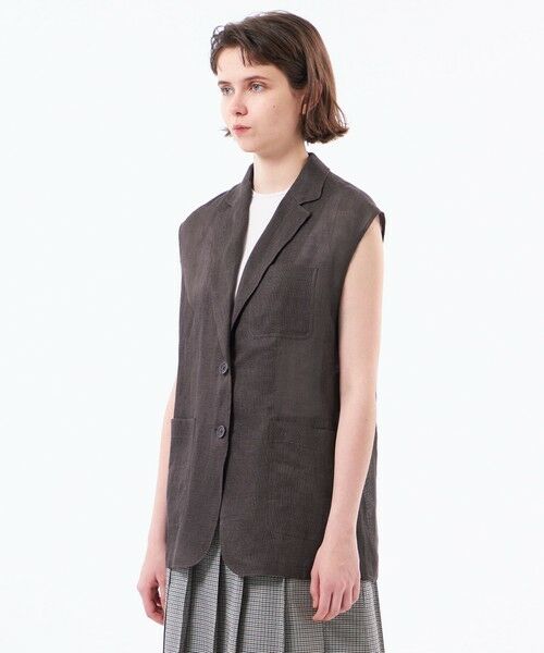 MACKINTOSH PHILOSOPHY / マッキントッシュ フィロソフィー ブルゾン | 【UPTON GILET（アップトン ジレ）】リネンメッシュ | 詳細5