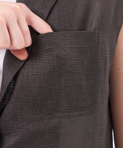MACKINTOSH PHILOSOPHY / マッキントッシュ フィロソフィー ブルゾン | 【UPTON GILET（アップトン ジレ）】リネンメッシュ | 詳細8