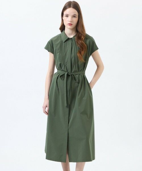 MACKINTOSH PHILOSOPHY / マッキントッシュ フィロソフィー ロング・マキシ丈ワンピース | レインシャツワンピース（カーキ4）