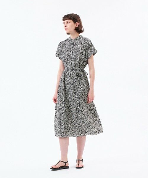 MACKINTOSH PHILOSOPHY / マッキントッシュ フィロソフィー ロング・マキシ丈ワンピース | 【WEB&一部店舗限定】バイカラーフラワープリントワンピース | 詳細1