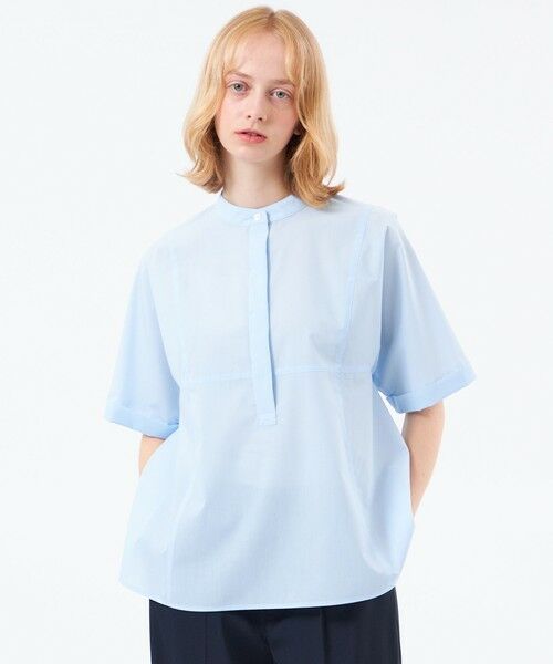MACKINTOSH PHILOSOPHY / マッキントッシュ フィロソフィー シャツ・ブラウス | 【CRANWELL SHIRTS(クランウェルシャツ)】高密度タイプライター（ブルー1）