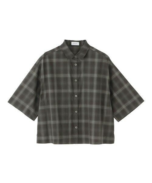 MACKINTOSH PHILOSOPHY / マッキントッシュ フィロソフィー シャツ・ブラウス | チェックボイルハーフスリーブシャツ（ネイビー2）